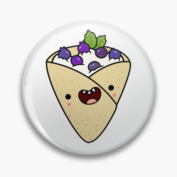 Item preview, Kawaii Blueberries and Cream Crepe designed and sold by kawaiilife.
