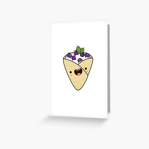 Vista previa del artículo con la obra «Crepe de arándanos y crema kawaii», diseñado y vendido por kawaiilife.