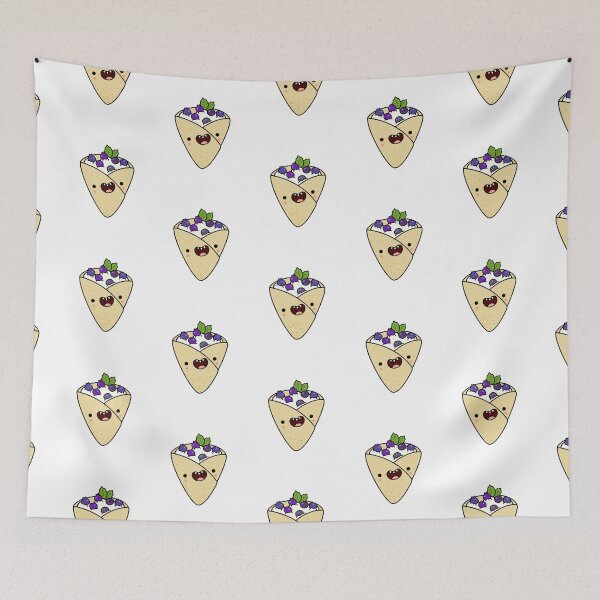 Item preview, Kawaii Blueberries and Cream Crepe designed and sold by kawaiilife.