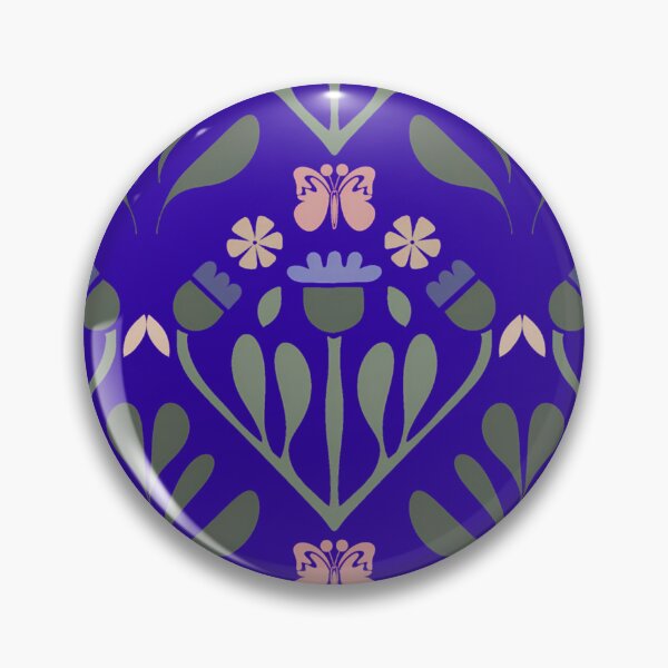 Item preview, Pastel retro floral pattern 1900s green leaves motif designed and sold by Clara Fruggeri.