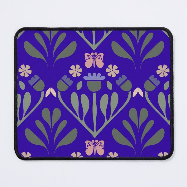 Item preview, Pastel retro floral pattern 1900s green leaves motif designed and sold by Clara Fruggeri.