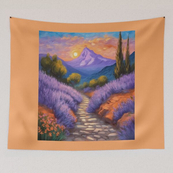 Item preview, "Lavender Waterfall: A Serene Spring Symphony" designed and sold by Artisticanvas.