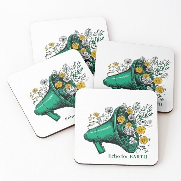 Item preview, Echo for Earth – Climate Activism Floral Megaphone Design designed and sold by ThaiArtShop.
