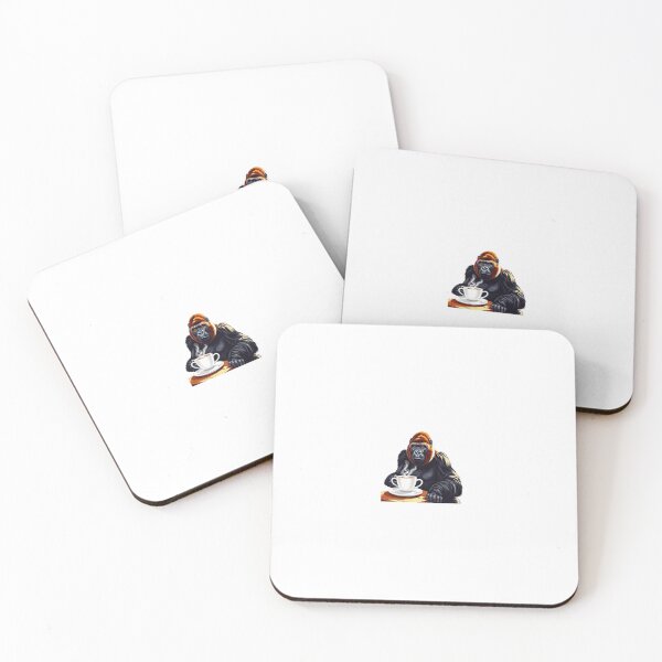 Item preview, Gorilla drinking coffee designed and sold by Kenji11.