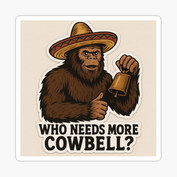 Item preview, Bigfoot Ringing a Cowbell! designed and sold by EL-Squatcho.
