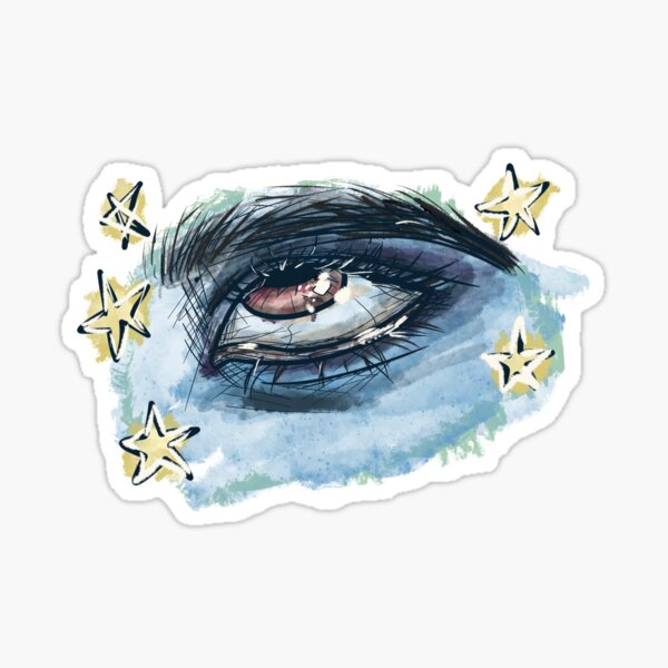 Vista previa del artículo con la obra «Ojos de estrella», diseñado y vendido por WhoIsManda.