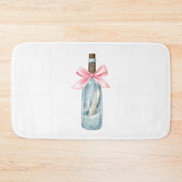 Item preview, Message in a Bottle with Pink Bow – Coquette Romantic Watercolor Art designed and sold by DivinePassion.