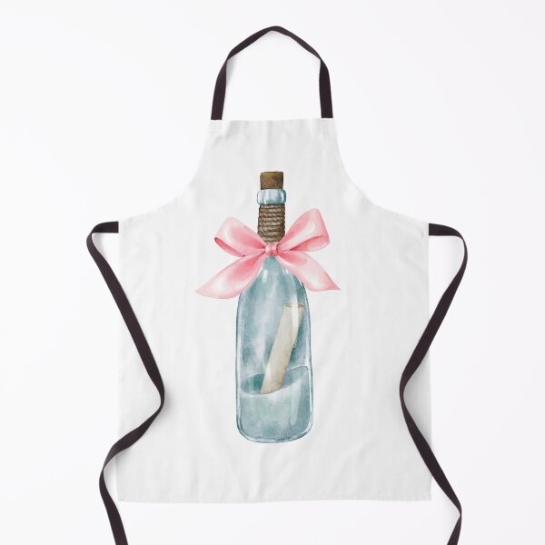 Item preview, Message in a Bottle with Pink Bow – Coquette Romantic Watercolor Art designed and sold by DivinePassion.