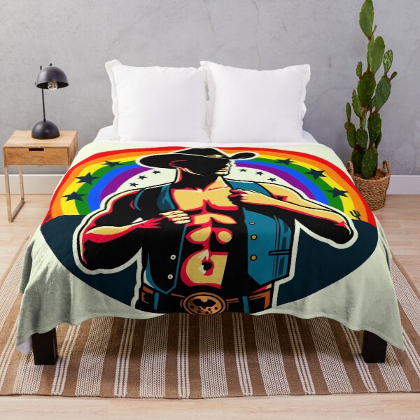 Item preview, Gay Pride Cowboy with a Vest designed and sold by Ghost on Toast.