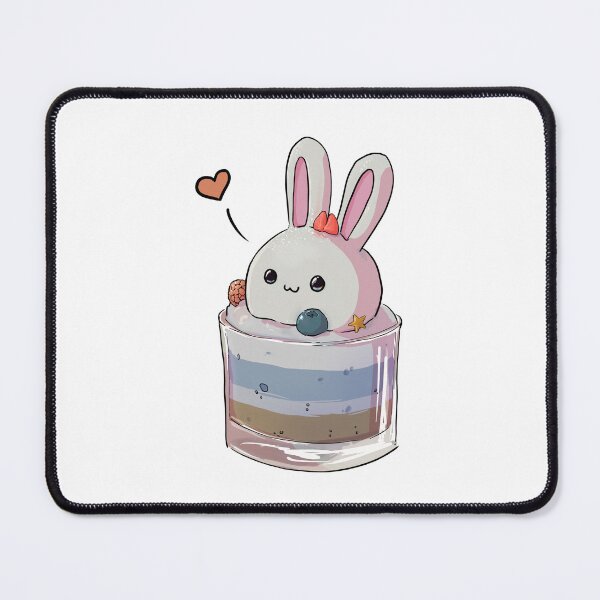 Artikelvorschau, Häschen-Dessert entworfen und verkauft von Cute & Funny Hand-Drawn Prints | Happy Doodle Friends Shop.