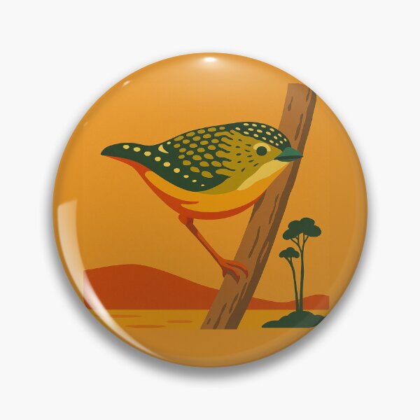 Item preview, Golden Pardalote – Retro Australiana Bird Art designed and sold by MRageebArt.