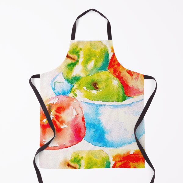Item preview, Red and Green Apples Watercolor Painting Art Still Life designed and sold by Sarah Rajkotwala.
