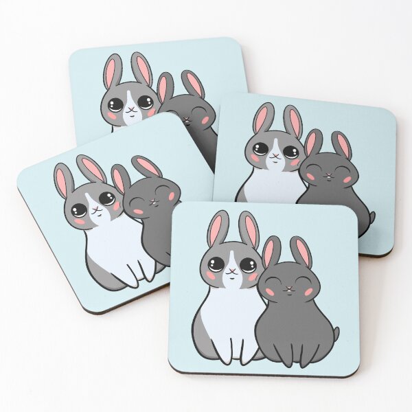 Item preview, Adorable Bunny Buddies (Gray) designed and sold by makell-creates.