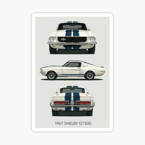 Item preview, 1967 Shelby GT500 – Classic Mustang Muscle Car Multi-View designed and sold by TheArtOfCar.