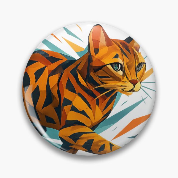 Item preview, Geometric Bengal Cat in Motion – Abstract  designed and sold by ByMDK.