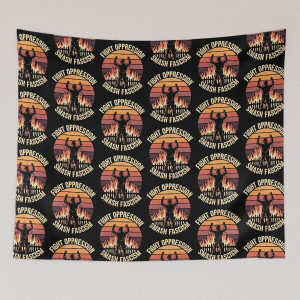 Item preview, Fight Oppression Smash Fascism Retro Protest designed and sold by Taans-Creation.