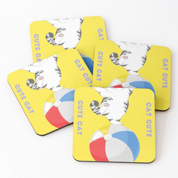Item preview,  Cute cartoon cat on beach ball designed and sold by KantaponEarth.