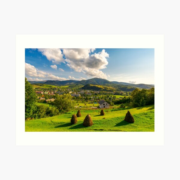 beautiful rural landscape in mountains Art Print