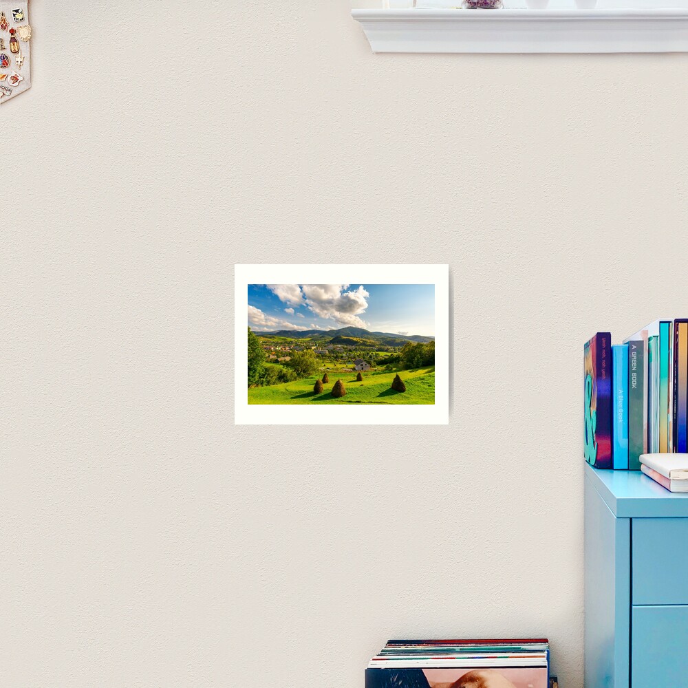 beautiful rural landscape in mountains Art Print