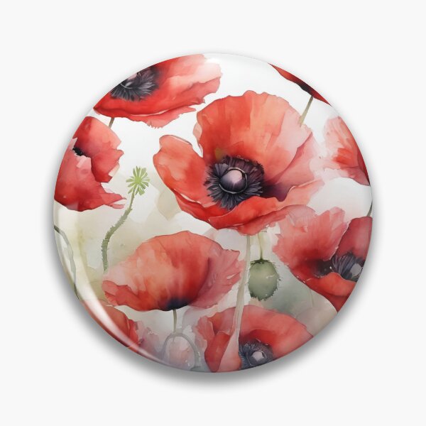 Item preview, Soft and Bright Poppy Watercolour designed and sold by SerenebySL.