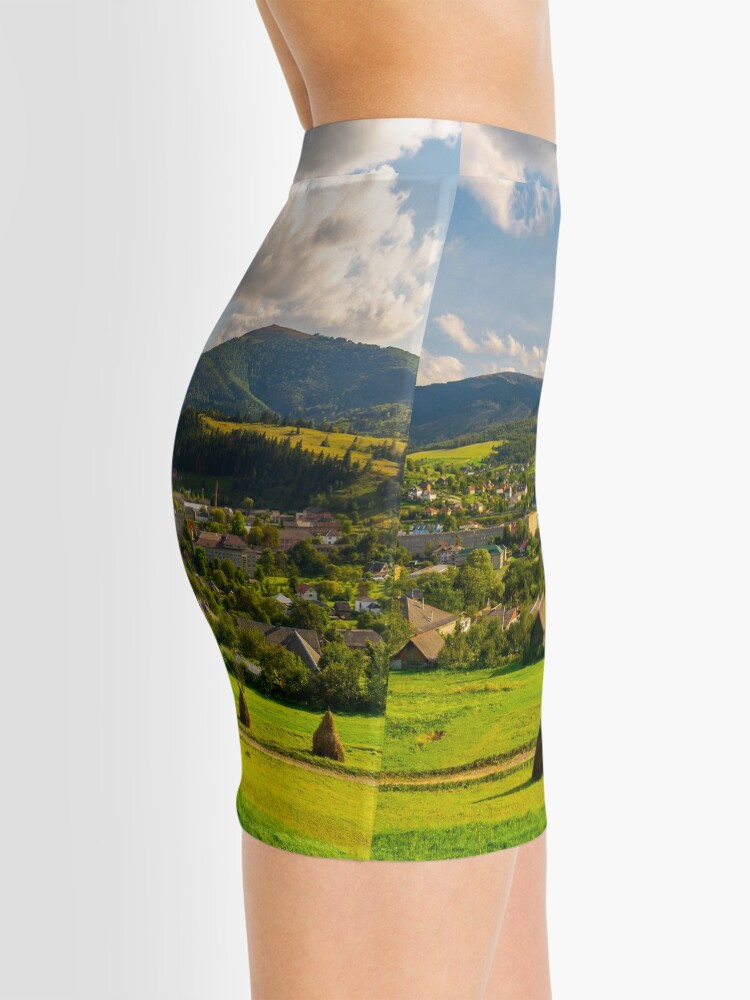 Alternate view of beautiful rural landscape in mountains Mini Skirt