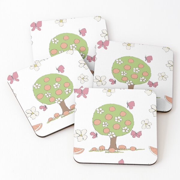 Item preview, Ilustración de mariposas y flores con variación de color en un naranjo. designed and sold by Jaana Day.