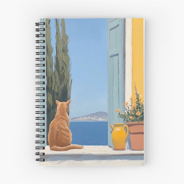 Item preview, Cat’s View Over Aegean Bliss designed and sold by junkydotcom.