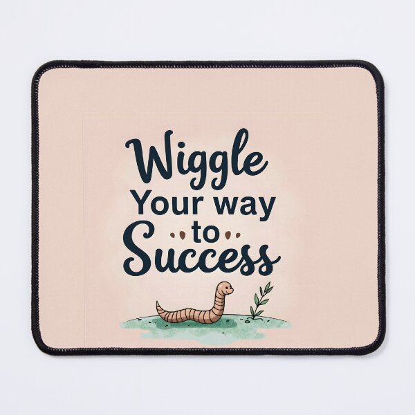 Item preview, Wiggle Your Way to Success – Worm Farming Inspiration Tee designed and sold by Zilpa’s Prints.