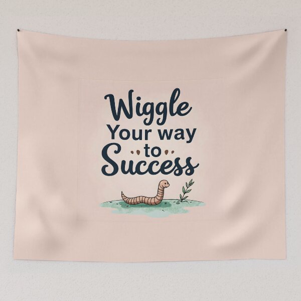 Item preview, Wiggle Your Way to Success – Worm Farming Inspiration Tee designed and sold by Zilpa’s Prints.