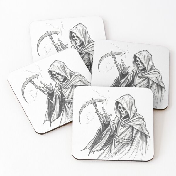 Item preview, Dark & Cool Grim Reaper Design – For Goth, Metal & Halloween Vibes designed and sold by apoknight.