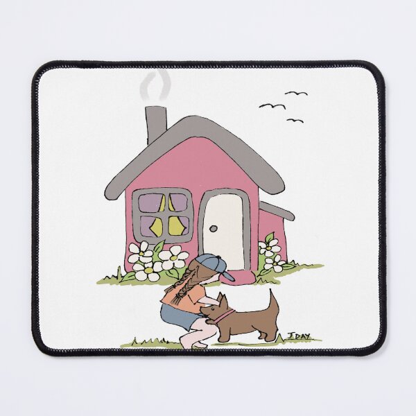 Item preview, Colorway Variation Cottage Life Dog Girl Illustration designed and sold by Jaana Day.