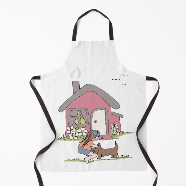 Item preview, Colorway Variation Cottage Life Dog Girl Illustration designed and sold by Jaana Day.