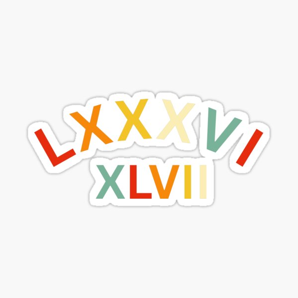 Item preview, 8647 Roman Numerals Retro designed and sold by Minimalismat.