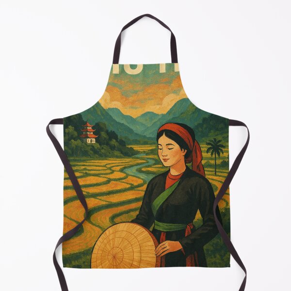 Item preview, Woman in Traditional Dress Amid Phú Thọ Rice Terraces designed and sold by Places On Earth.
