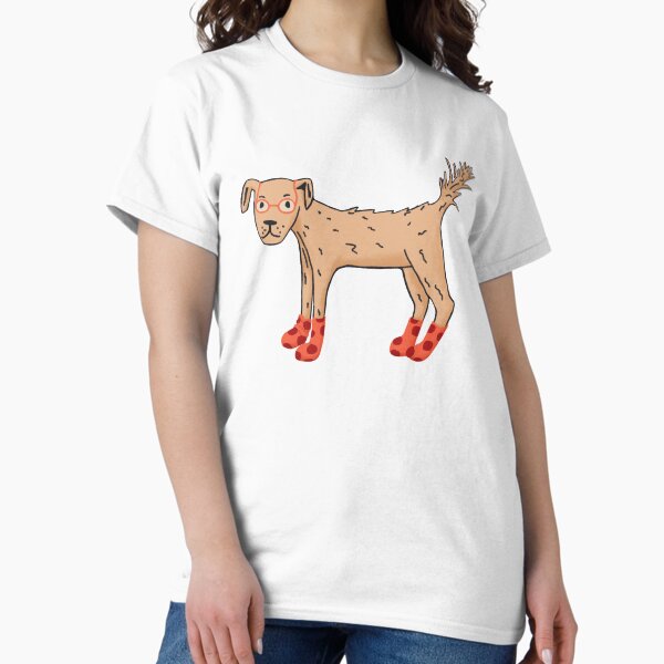 Aperçu de l'œuvre Chien en chaussettes à pois avec des lunettes créée et vendue par SaryandSaff.