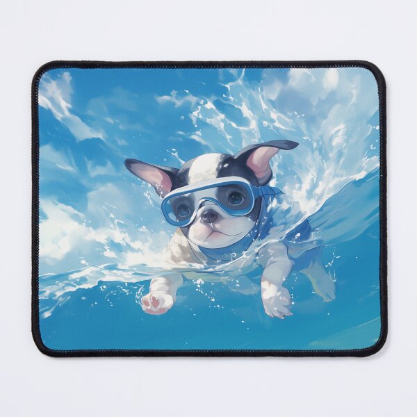 Item preview, Un cachorro genial nadando en el océano. designed and sold by ModHaven.