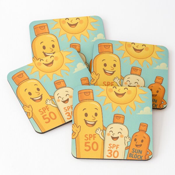 Item preview, Sunny Protection Squad – Fun Sunblock Characters designed and sold by Tarn.