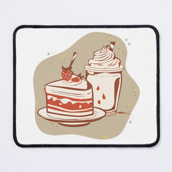 Item preview, A delicious cake and milkshake snack designed and sold by PlushiSketch.