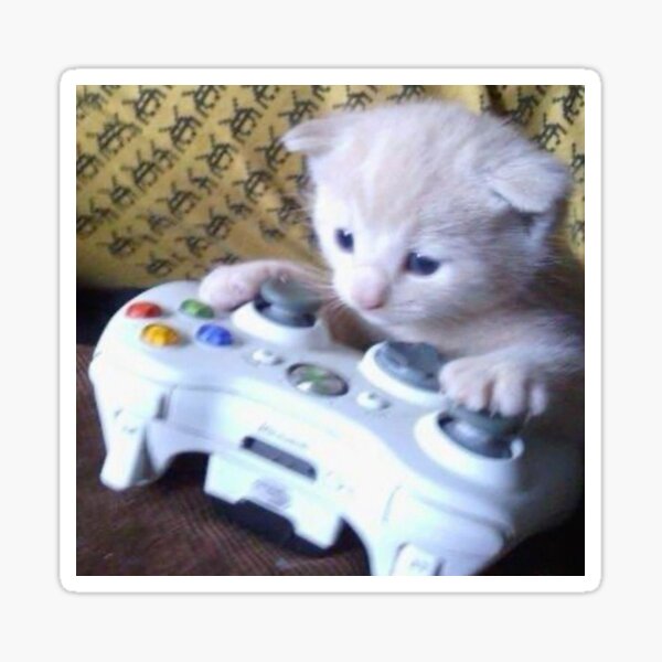 Vista previa del artículo con la obra «Gamer Cat», diseñado y vendido por remusmiro.
