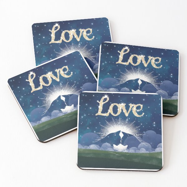 Item preview, Cat Love Under Starry Night Sky with "Love" Constellation designed and sold by Fredster1966.