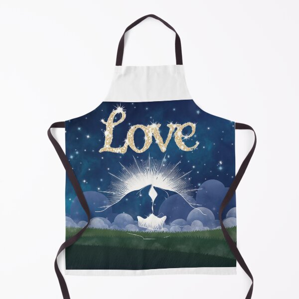 Item preview, Cat Love Under Starry Night Sky with "Love" Constellation designed and sold by Fredster1966.
