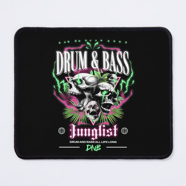 Item preview, DRUM AND BASS - 4 Skulls DNB (White) designed and sold by Discothreadz.