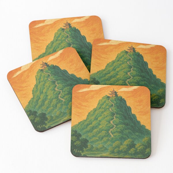 Item preview, Temple on Nghĩa Linh Hilltop in Early Morning Light designed and sold by Places On Earth.