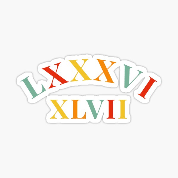 Item preview, 8647 Roman Numerals Retro designed and sold by Minimalismat.