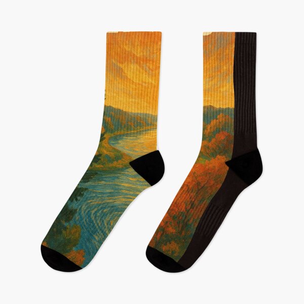Item preview, Golden Sunset Over Lithuania’s Nemunas River designed and sold by Places On Earth.