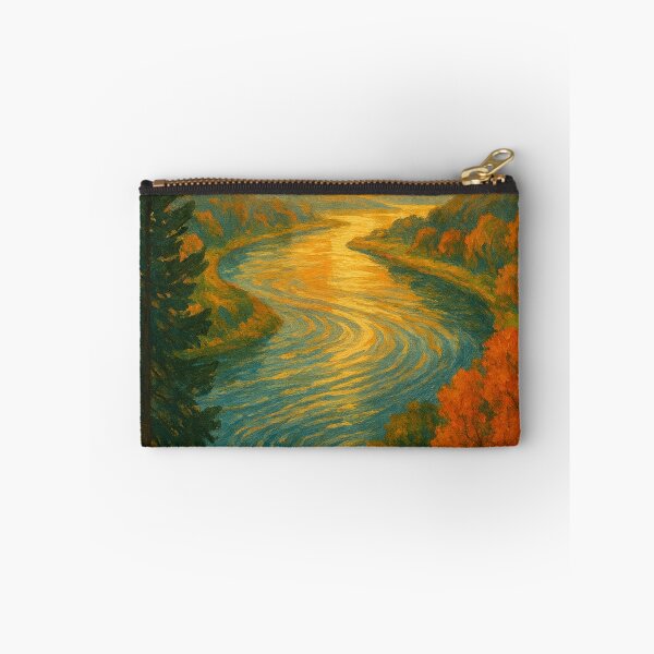 Item preview, Golden Sunset Over Lithuania’s Nemunas River designed and sold by Places On Earth.