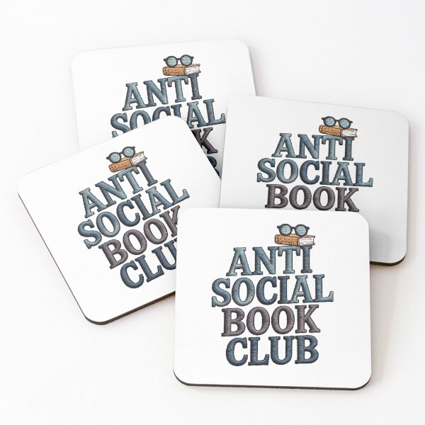 Item preview, Anti-Social Book Club - Powered by Coffee, readers and glasses  designed and sold by SkeletonsDanger.