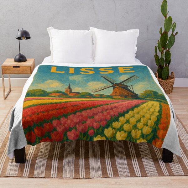 Item preview, Tulip Fields and Historic Church in Lisse, Netherlands designed and sold by Aryabek.