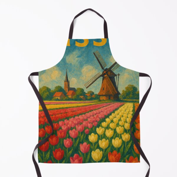 Item preview, Tulip Fields and Historic Church in Lisse, Netherlands designed and sold by Aryabek.