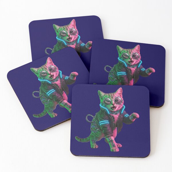 Item preview, Cyberpunk Cat Funny Futuristic Cat Design Neon Street Style designed and sold by Oblivyum.